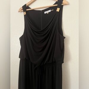 Calvin Klein Black Draped Jumpsuit